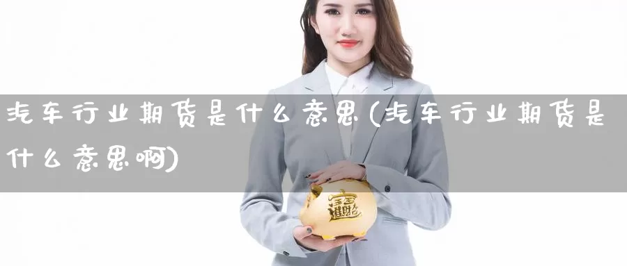 汽车行业期货是什么意思(汽车行业期货是什么意思啊)_https://www.grpgrille.com_黄金期货开户_第1张