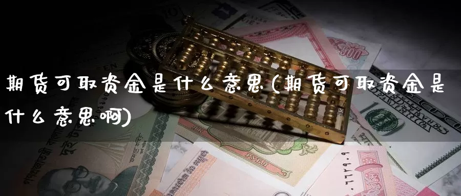 期货可取资金是什么意思(期货可取资金是什么意思啊)_https://www.grpgrille.com_黄金期货直播室_第1张